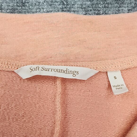 Soft Surroundings Sweater Womens Small Orange Heathered Coral Delia Pullover Top - Picture 2 of 14